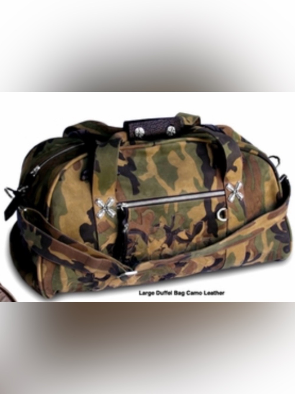 Camouflage Canvas Duffel Bag - Green Camo